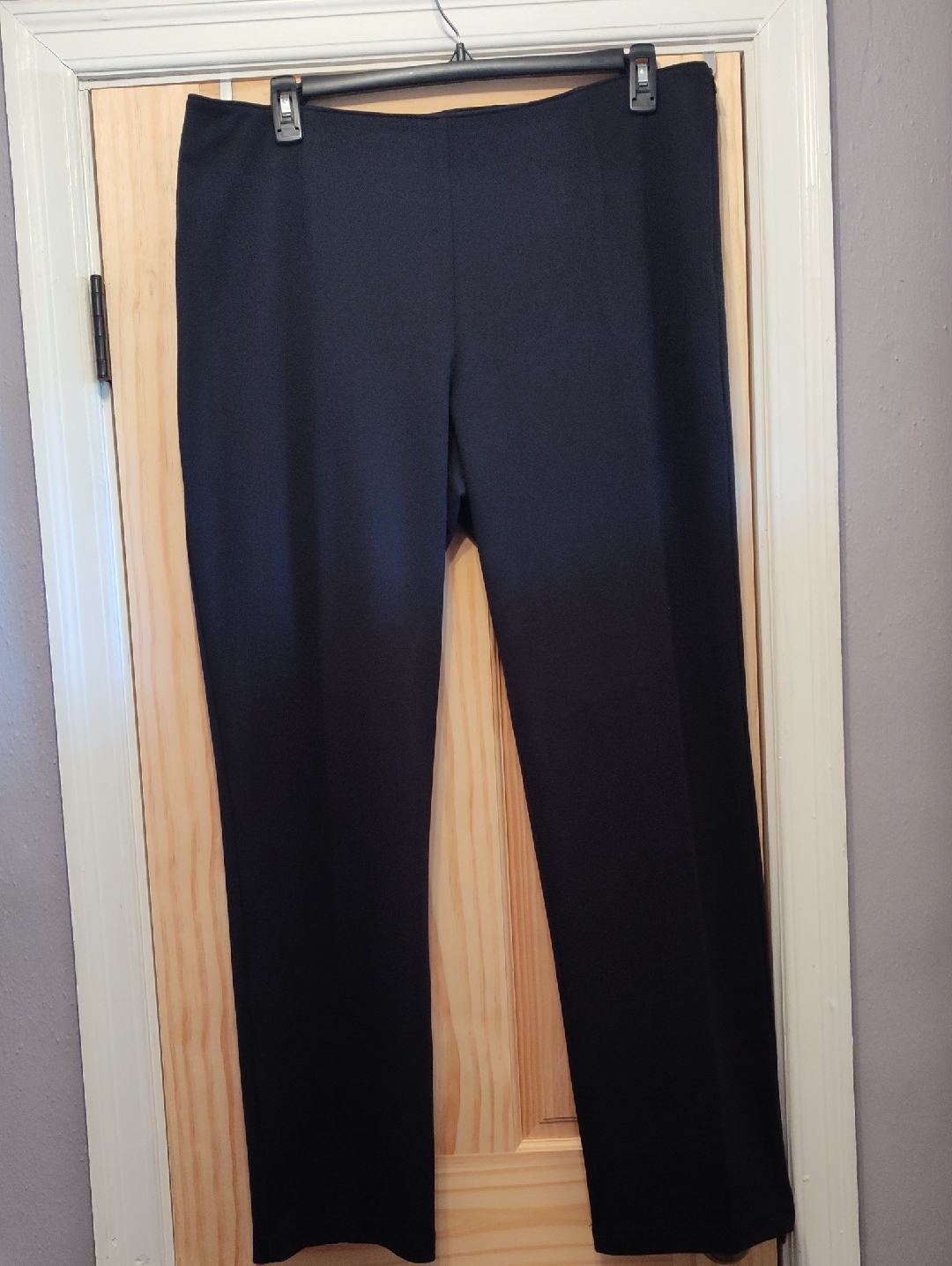 Additions By Chico's Black Boot-Cut Stretch Pants Elastic Wb Zipper